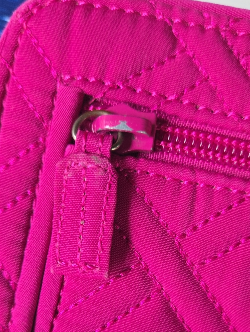 Vera Bradley Hot Pink Quilted Multi Compartment Wallet - Picture 8 of 10